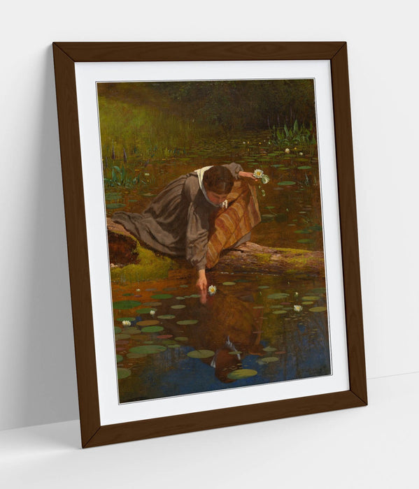 Framed Wall Art - Eastman Johnson Gathering Lilies Print | Handmade UK Frame