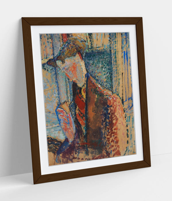 Framed Wall Art - Amedeo Modigliani Reverie Poster Print | Handmade UK Woodgrain Frame
