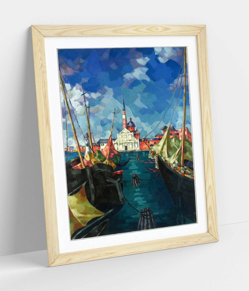 Framed Art Print - Colorful Wall Art With Woodgrain Frame & Matte Paper Print