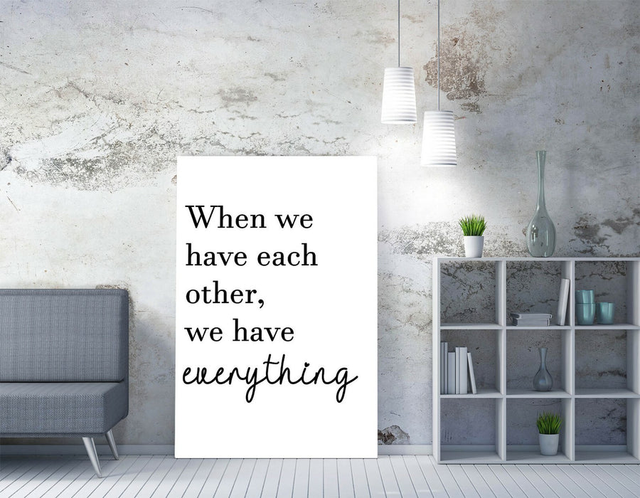 "EACHOTHER = EVERYTHING" FAMILY LOVE QUOTE -CANVAS WALL ART PICTURE PRINT