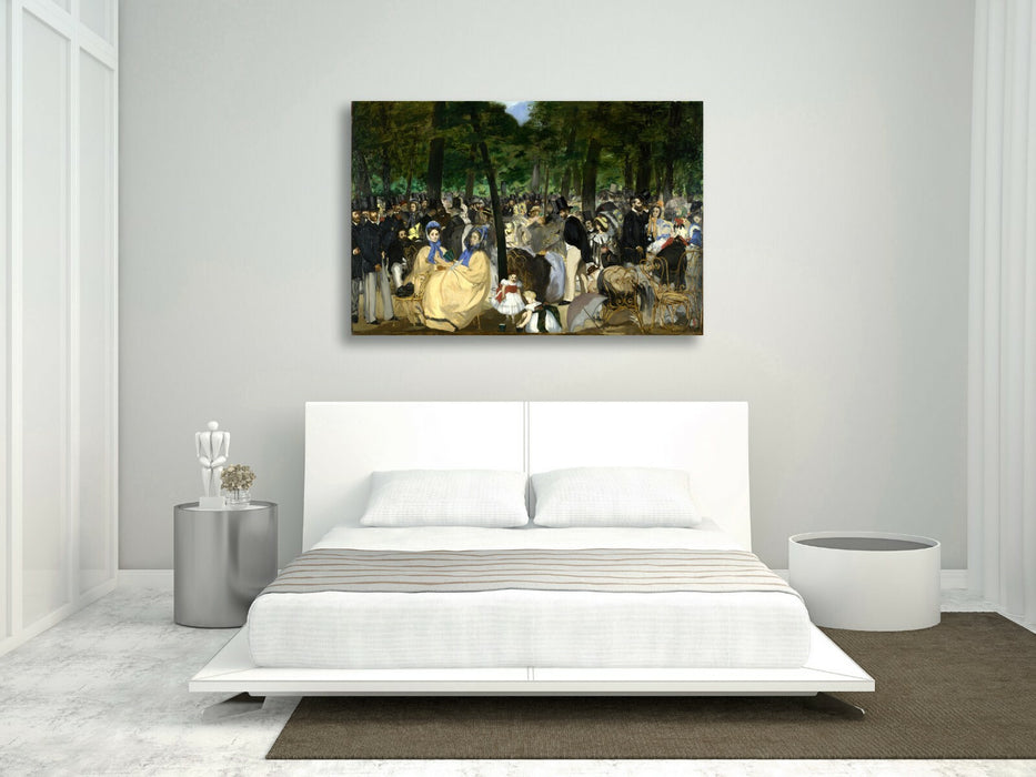 Canvas Wall Art - Edouard Manet Music in the Tuileries Print on Archival Grade Canvas