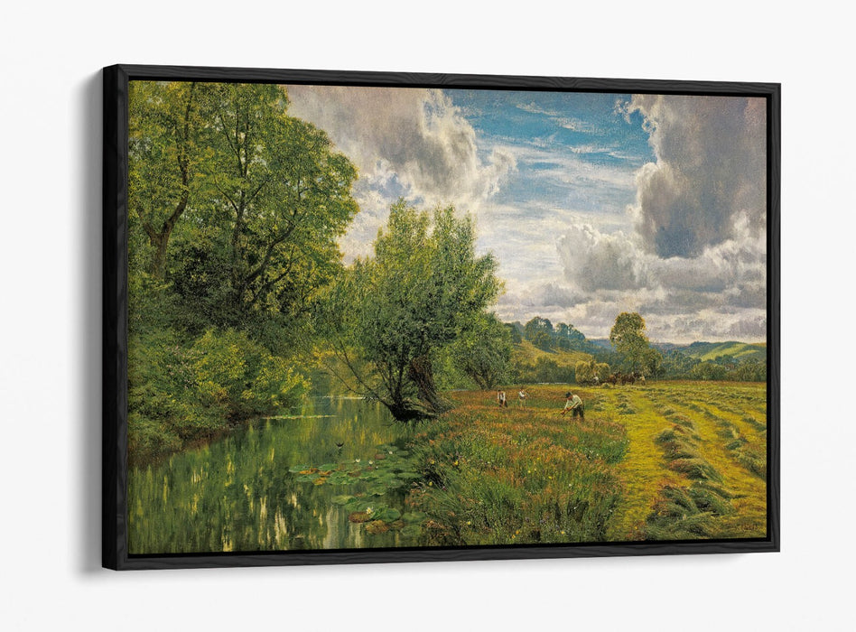 GEORGE V. COLE, HAYFIELD -FLOAT EFFECT CANVAS WALL ART PIC PRINT