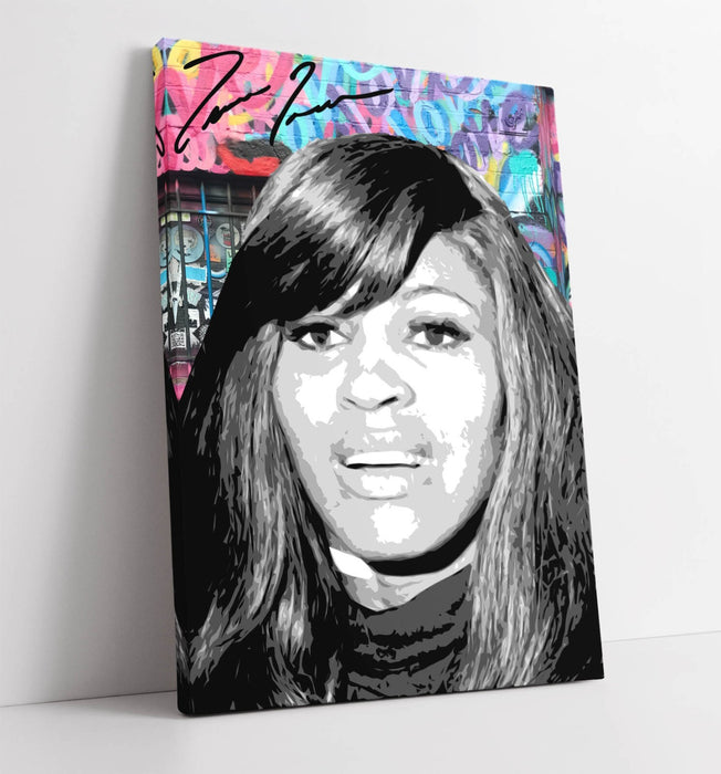 Tina Turner Canvas Art - Graffiti Wall Art Portrait Print | Handmade UK Canvas