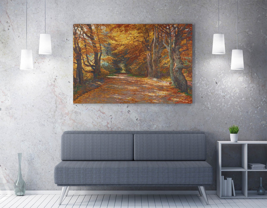 OLGA WISINGER-FLORIAN, PRATERALLEE IN AUTUMN -CANVAS WALL ART ARTWORK PRINT
