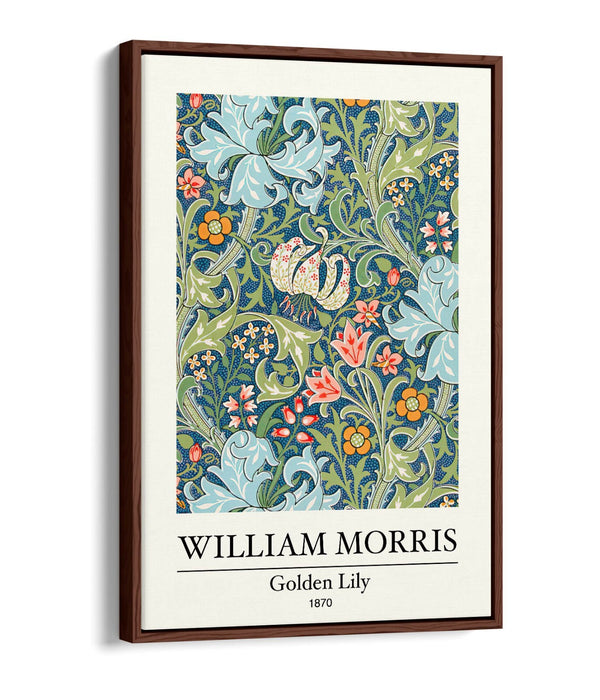 Floral Canvas Art – William Morris Golden Lily Print | Handmade UK Canvas Wall Decor