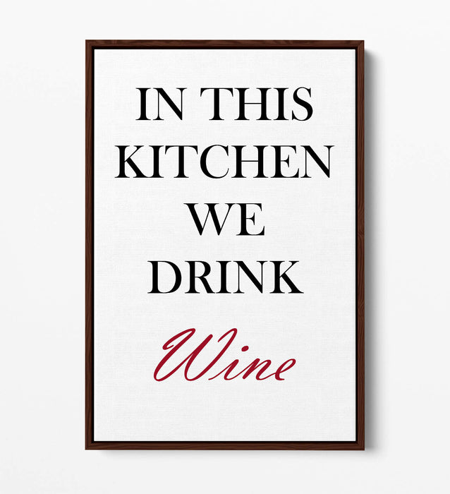 "KITCHEN IS THE HEART OF THE HOME" QUOTE SLOGAN -FLOAT EFFECT CANVAS ART PRINT