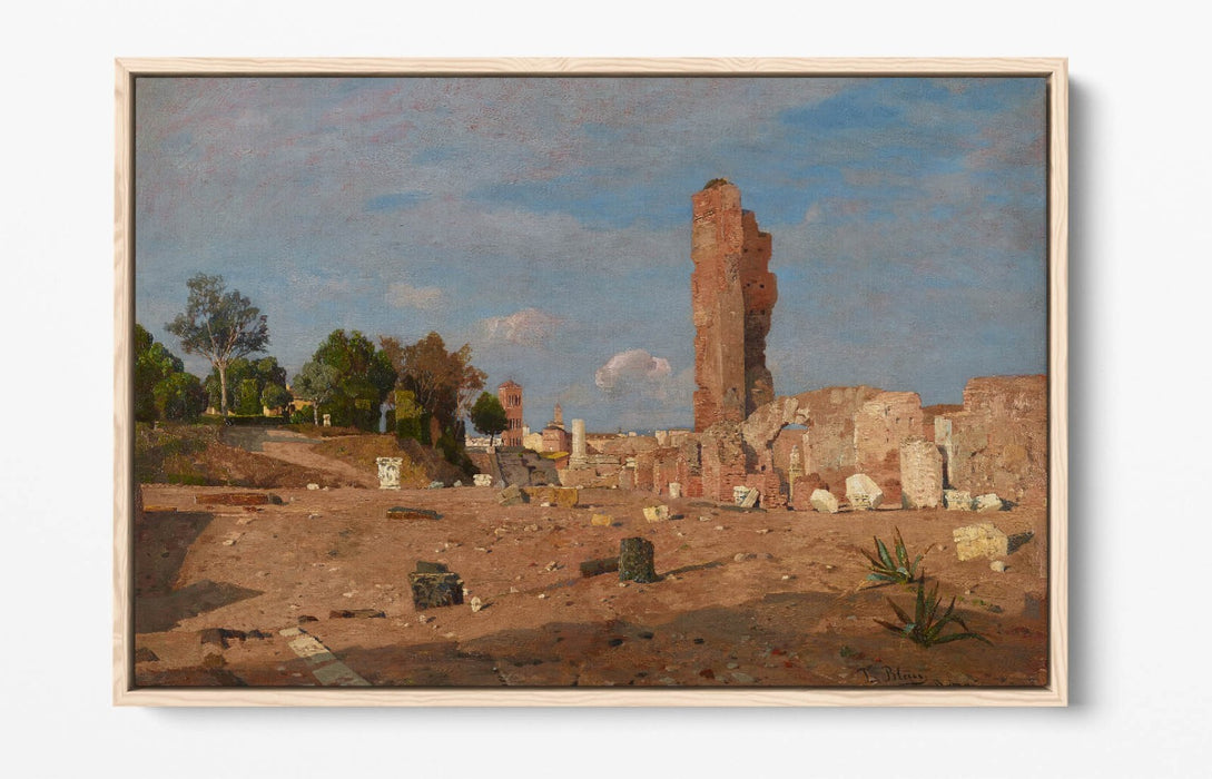 TINA BLAU, LATE AFTERNOON AT PALATINE -FLOAT EFFECT CANVAS WALL ART PIC PRINT