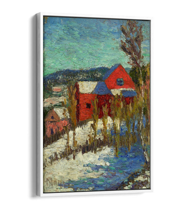 Canvas Wall Art – KONRAD MAGI Landscape With Houses | Float Effect Canvas Print