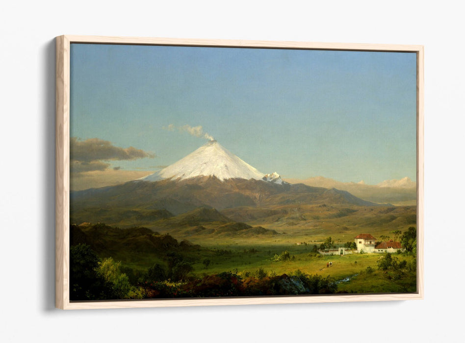 FREDERIC EDWIN CHURCH, COTOPAXI -FLOAT EFFECT CANVAS WALL ART PRINT