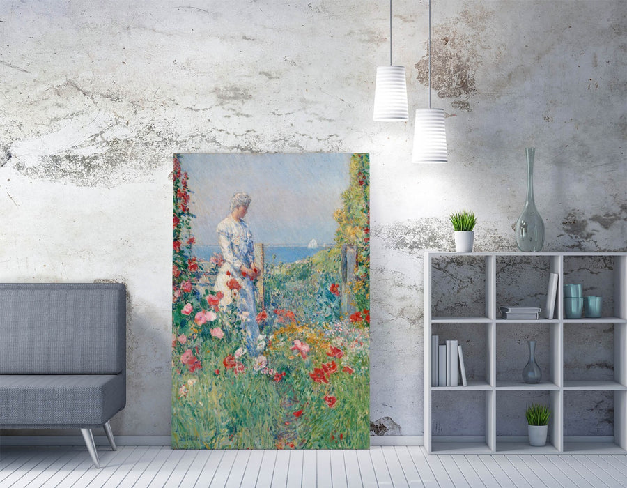 Canvas Wall Art – Childe Hassam Garden Artwork on Archival Grade Canvas Print