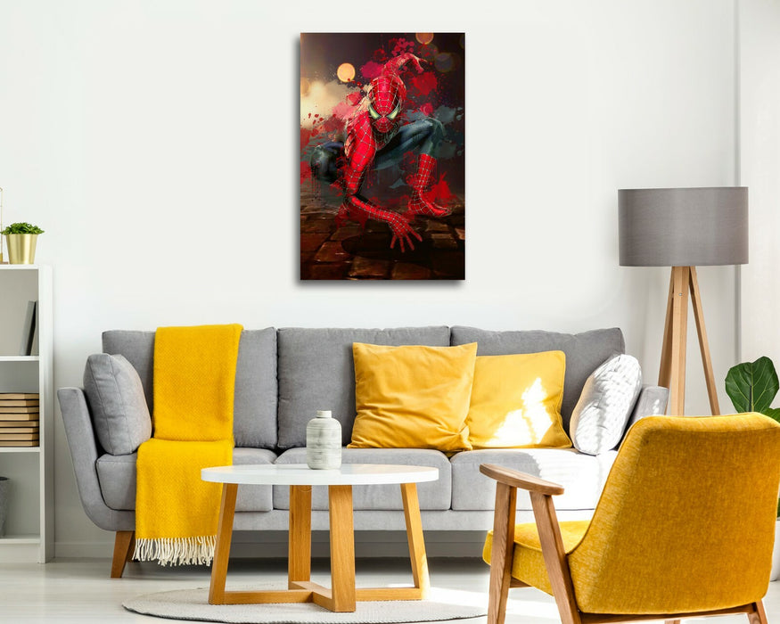 Spiderman Canvas Print – Marvel Wall Art With Custom MDF Frame For Kids Bedroom