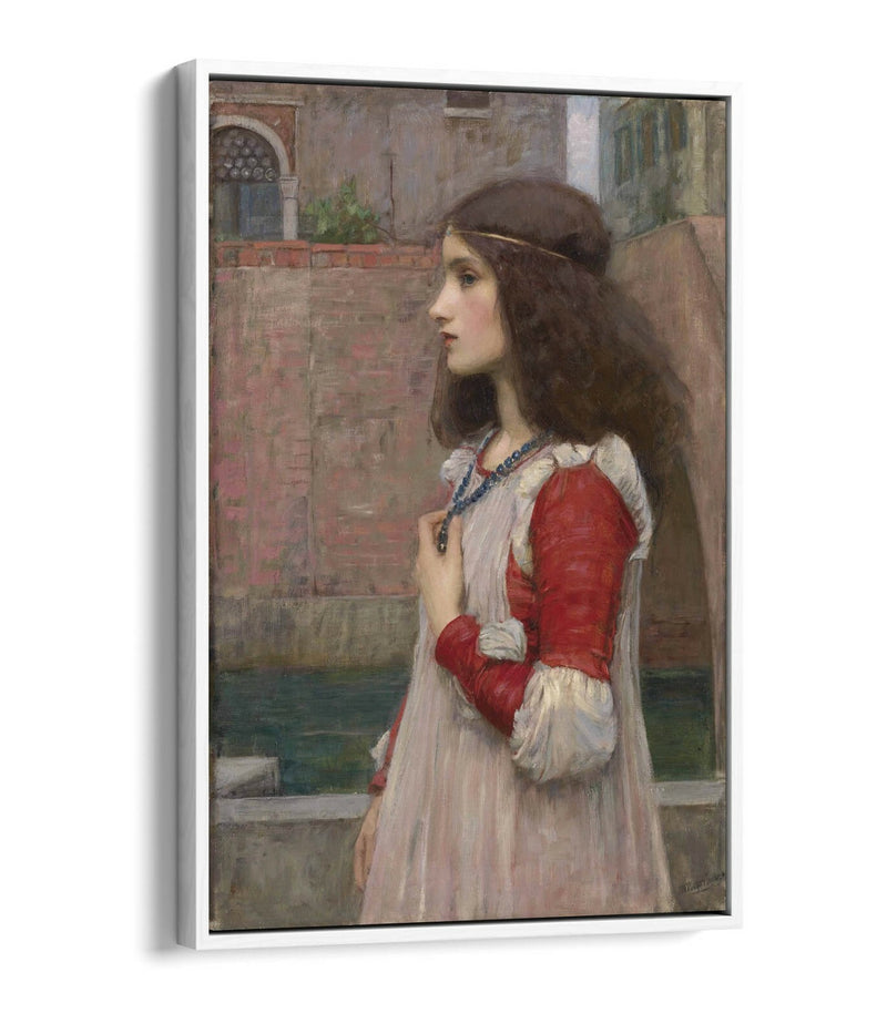 Float Effect Canvas Art – Handmade Juliet Print by John William Waterhouse | Beige Wall Decor