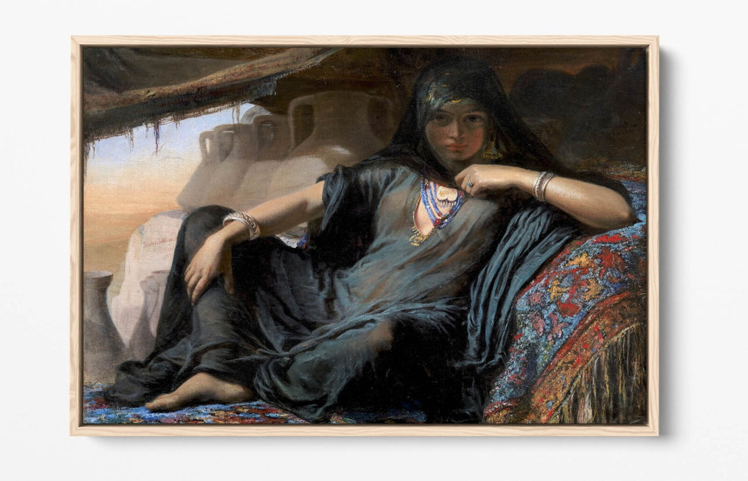 Float Effect Canvas Art – Egyptian Pot Artwork on Premium 30mm Deep Frame