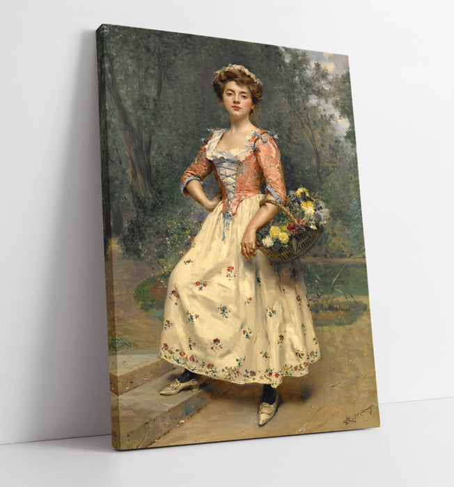 Canvas Wall Art - Raimundo Madrazo Spring Beauty Painting | Handmade Print