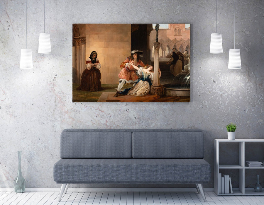 FRANCESCO HAYEZ, LOUIS XIV & LOUISE DE LA VALLIERE -CANVAS ARTWORK PICTURE PRINT