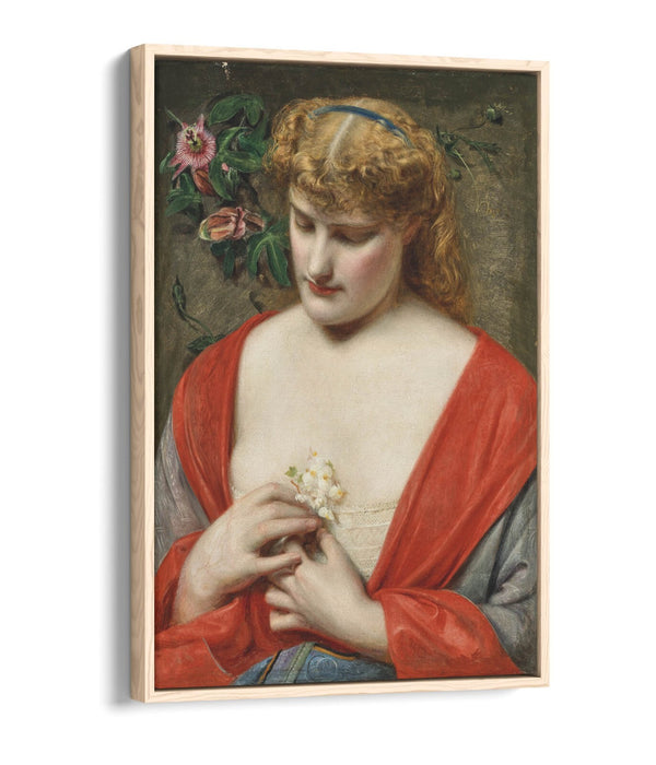 FREDERICK SANDYS, PASSION FLOWERS -FLOAT EFFECT CANVAS WALL ART PRINT