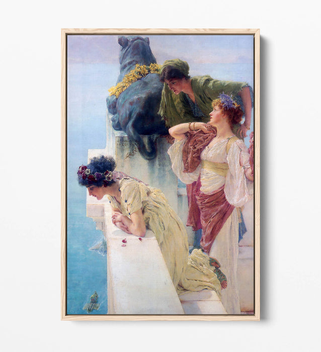 LAWRENCE ALMA TADEMA, A COIGN OF VANTAGE -FLOAT EFFECT CANVAS WALL ART PRINT