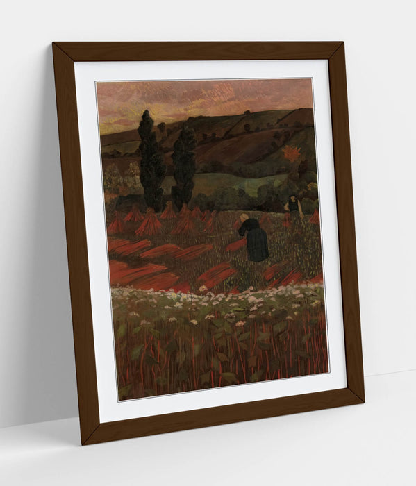 Framed Wall Art - Paul Serusier Harvest Buckwheat Art Poster Print 4 Sizes