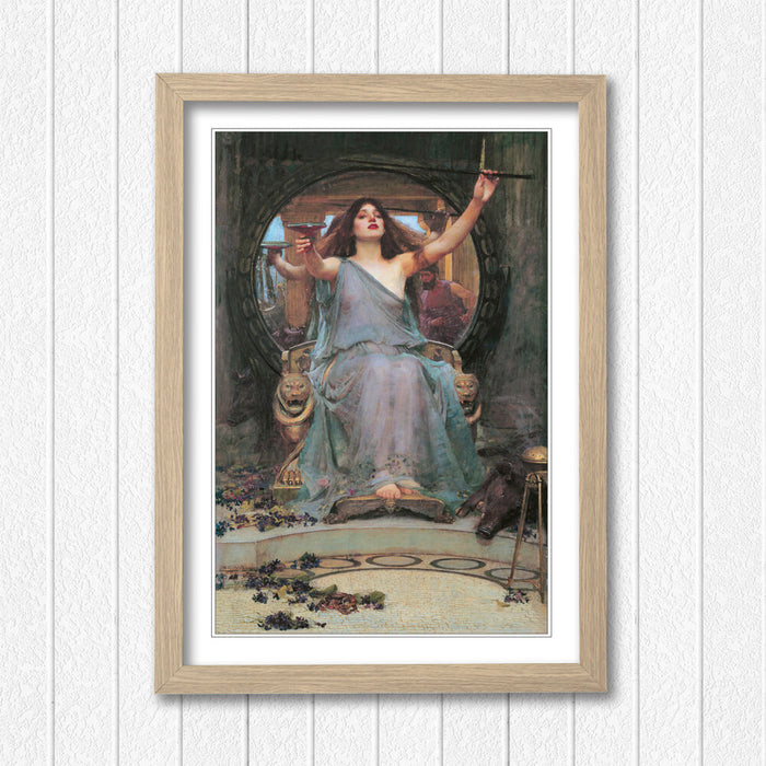 JOHN WILLIAM WATERHOUSE CIRCE OFFERS CUP FRAMED ART POSTER PAINTING PRINT 4 SIZE