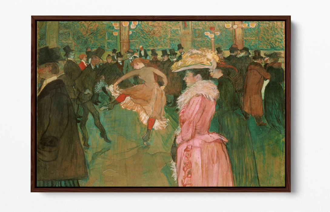 HENRI LAUTREC MOULIN ROUGE -FLOAT EFFECT CANVAS WALL ART PIC PRINT- PINK