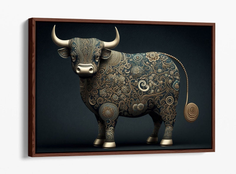 Highland Cow Canvas - Handmade Wooden Canvas Print With Float Effect Frame