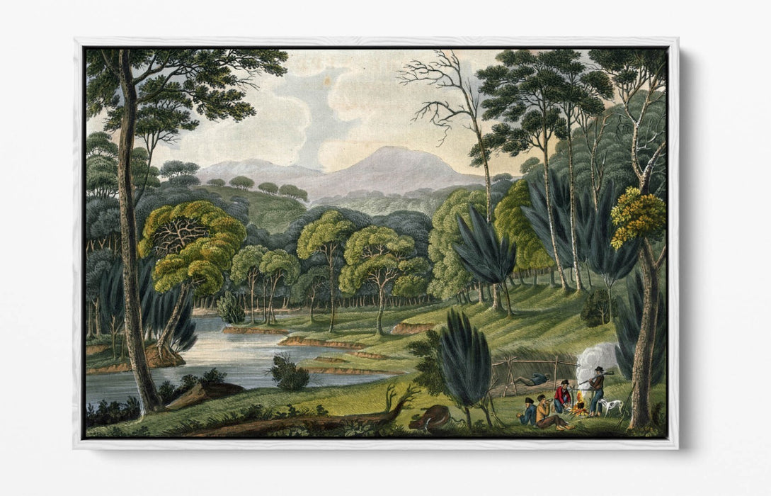 Canvas Wall Art - Joseph Lycett Print | Float Effect Canvas Art Print, Handmade UK