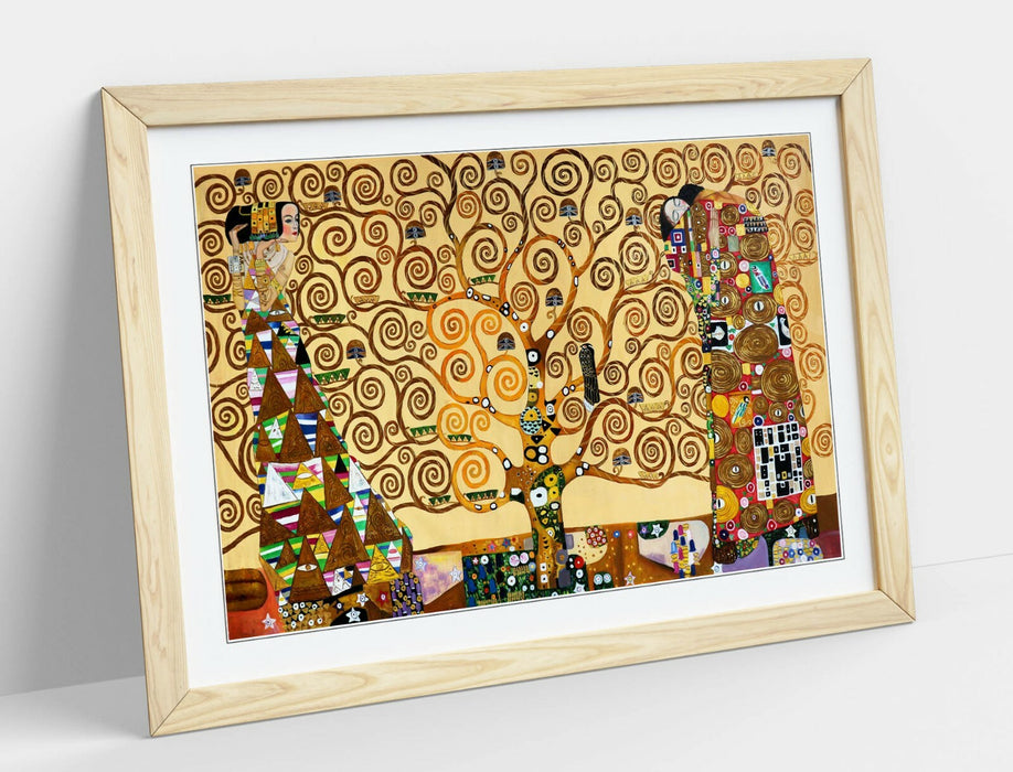 GUSTAV KLIMT, THE TREE OF LIFE -ART FRAMED POSTER PICTURE PRINT ARTWORK- ORANGE