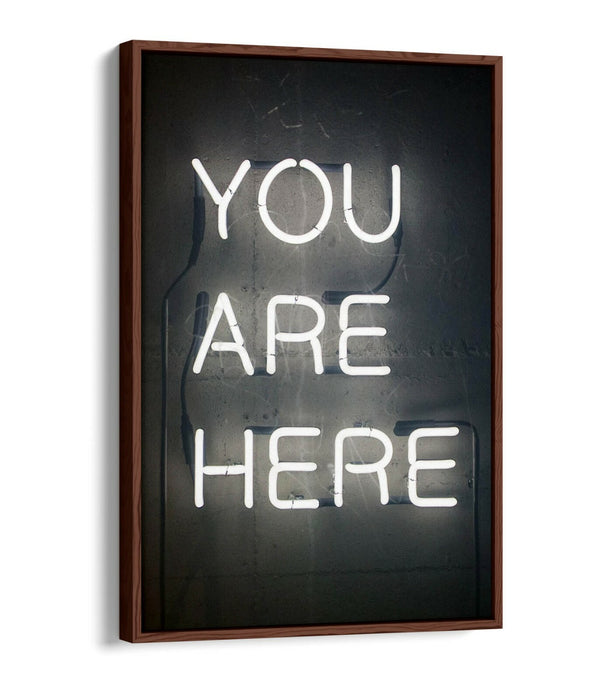 Neon Quote Canvas - Float Effect Frame Handmade Canvas Wall Art Print UK Made