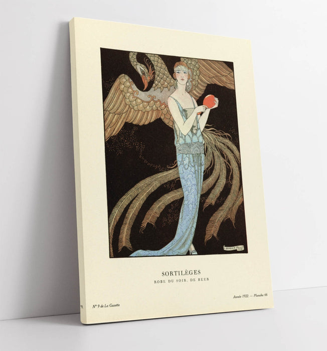 Canvas Wall Art - Premium Varnish Finish Classic Painting Print by George Barbier