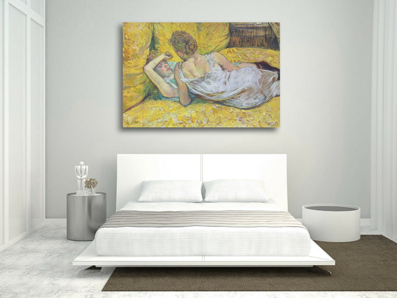 Canvas Wall Art – Framed Henri Lautrec Painting With Premium Varnish Finish