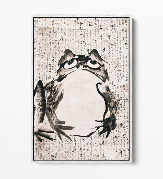 Vintage Frog Canvas – Japanese Frog Art Float Effect Canvas Wall Art Print