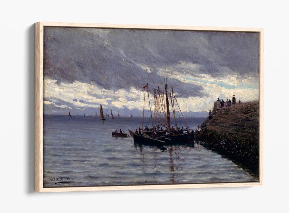 Canvas Wall Art Print – Float Effect Canvas With Sardine Fishermen Design | Handmade UK