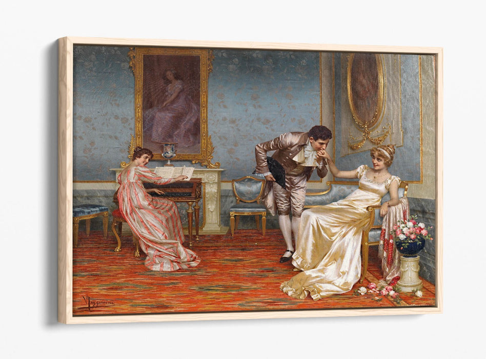 Float Effect Canvas Art - Vittorio Reggianini The Suitor | Premium 30mm Deep Frame