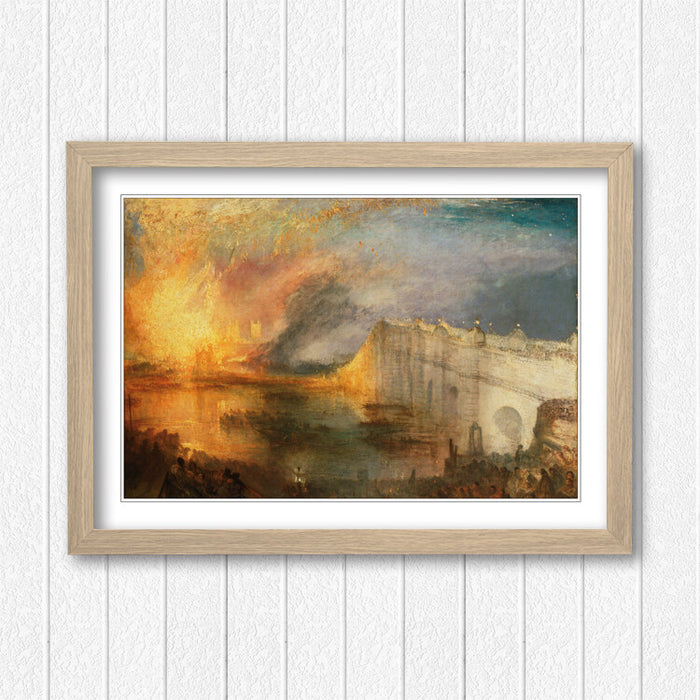 Burning Houses of Commons Art – J M W Turner Framed Art Poster Print