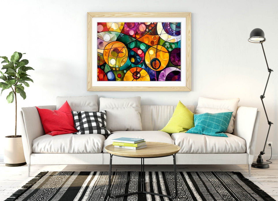 Stained Glass Wall Art | Handmade Wall Print On Matte Paper With Archival Grade Inks