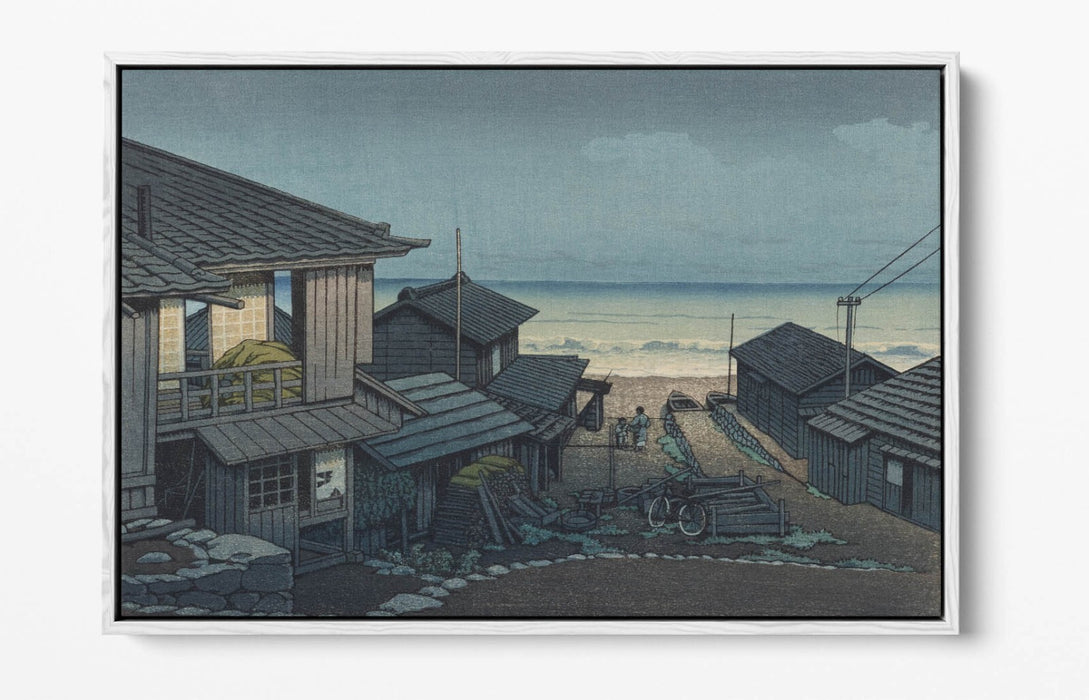 Float Effect Canvas Art - Kawase Hasui Cloudy Day At Mizuki Premium Wall Print
