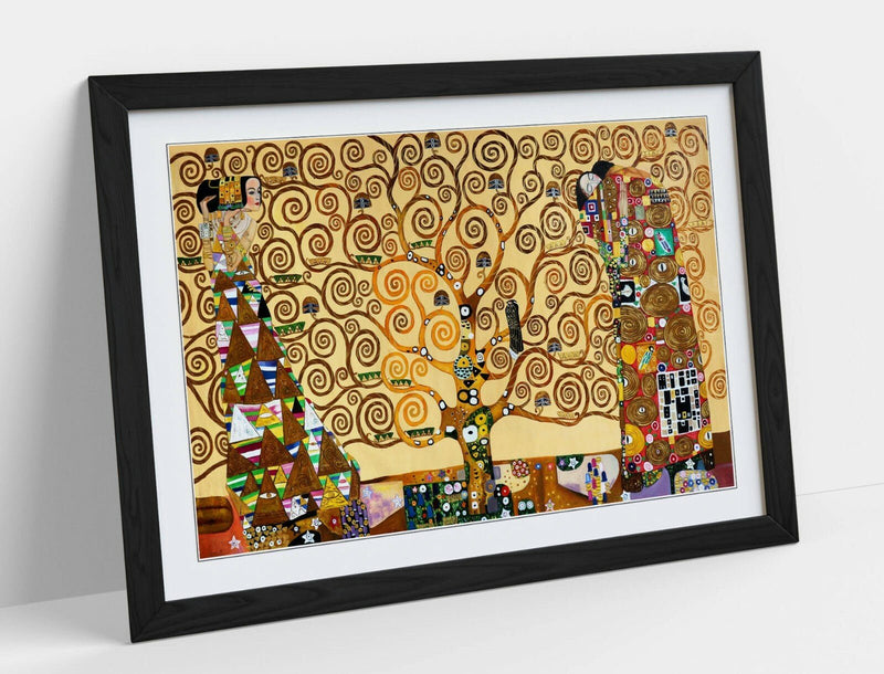 Framed Art Poster – Gustav Klimt Tree of Life Artwork | Handmade UK Frame, Matte Paper Print