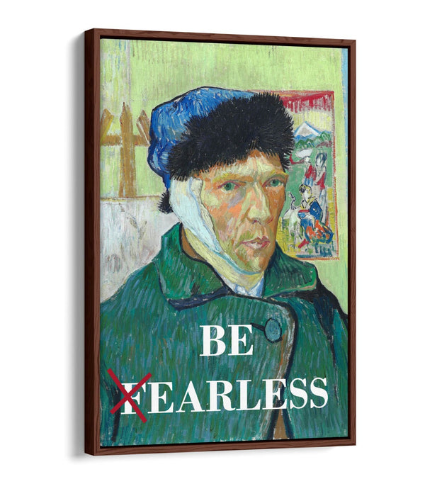 Canvas Wall Art | Funny Van Gogh Portrait 'Be Earless' Float Effect Print