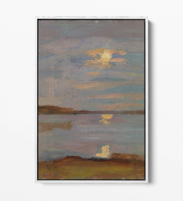 Canvas Wall Art - Evening Sun by Victor Westerholm | Float Effect, Premium Frame