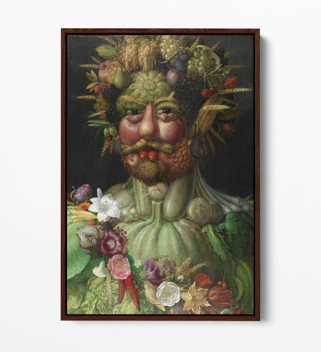 Float Effect Canvas Art - Giuseppe Acrimboldo Vertumnus | 30mm Deep Frame, Vibrant Wall Decor