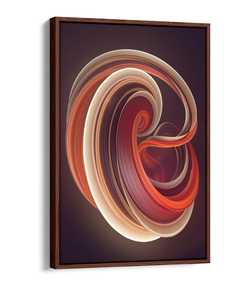 Canvas Wall Art – Abstract Multi Color Swirl Print | Float Effect, Ready to Hang