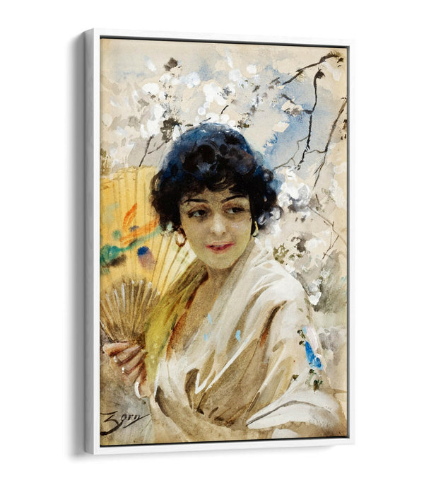 ANDERS ZORN, ROSALITA -FLOAT EFFECT CANVAS WALL ART PIC PRINT- PAINTING WOMAN