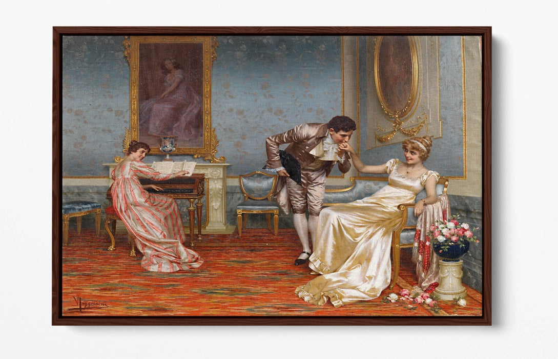 Float Effect Canvas Art - Vittorio Reggianini The Suitor | Premium 30mm Deep Frame