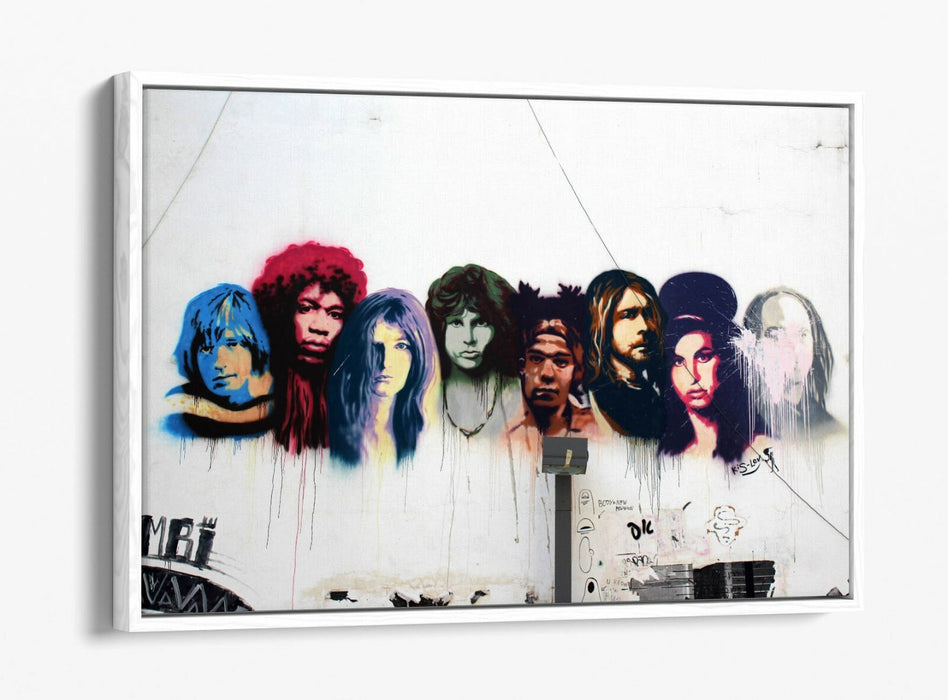 LEGENDS GRAFFITI FLOAT EFFECT CANVAS WALL ART PIC PRINT GRAFFITI- 27 CLUB