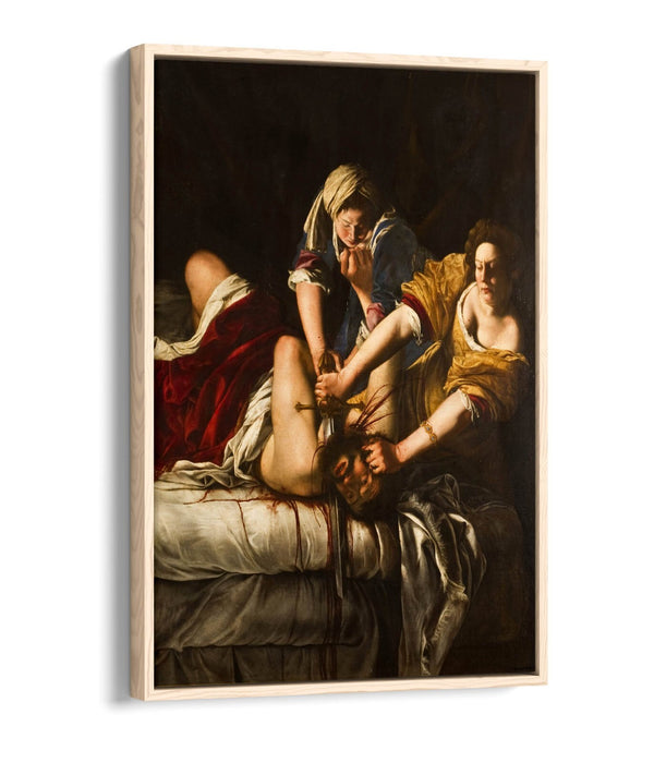Canvas Art Print - Artemis Gentileschi Judith Slaying Holofernes | Float Effect, 30mm Deep Frame