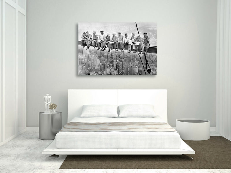 Canvas Wall Art - Lunch Atop Skyscraper Handmade Premium Print | Ready To Hang