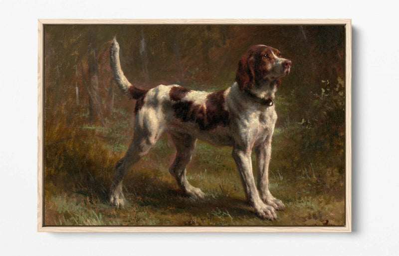 Canvas Wall Art - Rosa Bonheur Limier Briquet Hound | Float Effect Handmade Print