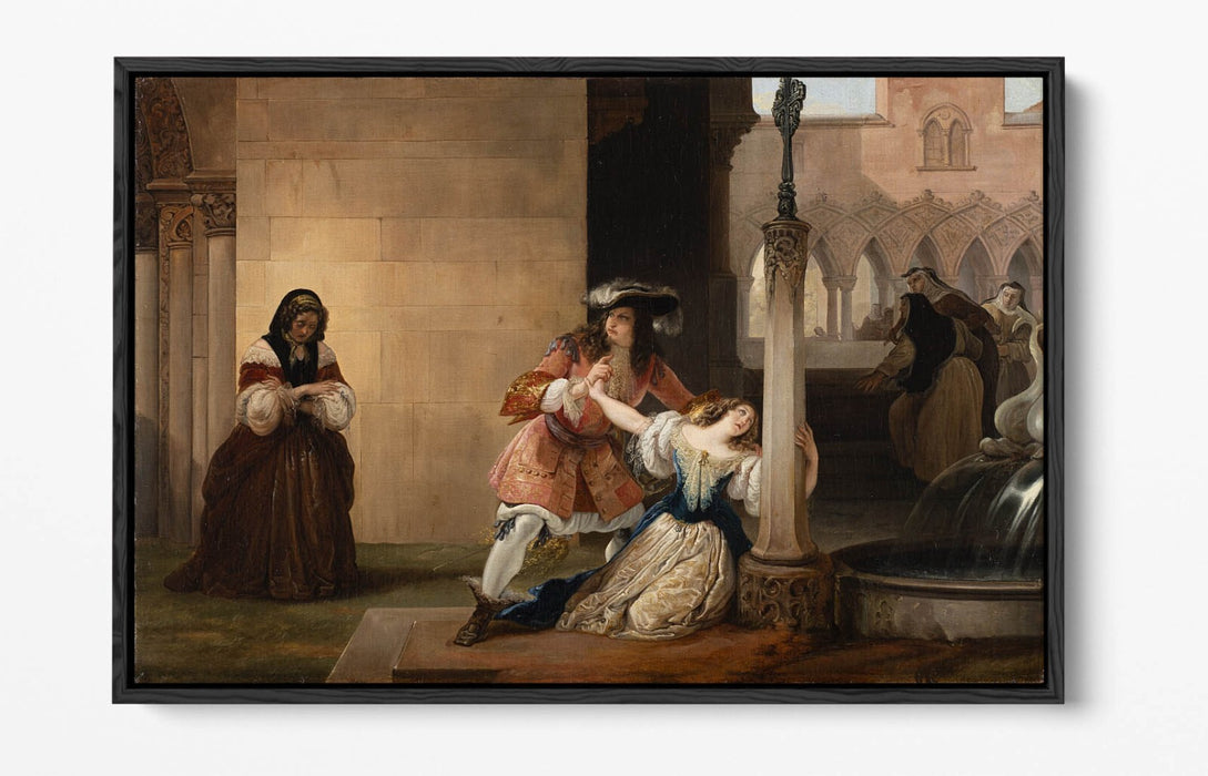 FRANCESCO HAYEZ, LOUIS XIV LOUISE DE LA VALLIERE -FLOAT EFFECT CANVAS ART PRINT