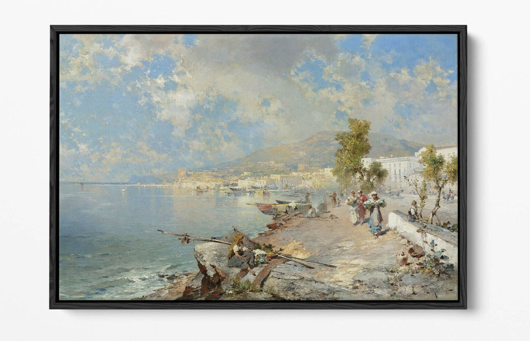 Float Effect Canvas Art – Naples Gulf Painting on Premium MDF Frame