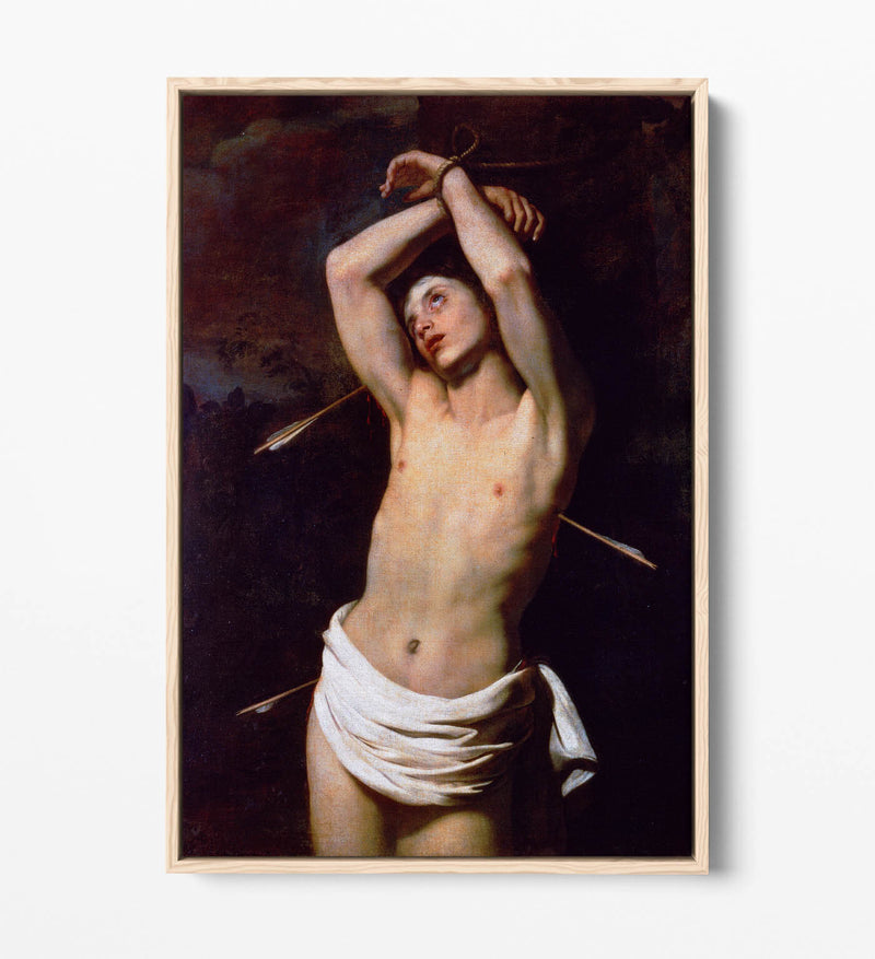 Canvas Wall Art - Nicolas Regnier St Sebastian | Float Effect Canvas Print